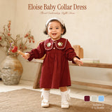 Eloise Baby Collar Dress Bayi Perempuan Newborn 0-12 Bulan