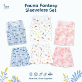 Sleeveless Kids Pajamas Fauna & Fantasi Collection