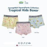 SpongeBob SquarePants Collection - Tropical Kids Set Boxer Boy &amp; Girl Celana Dalam Anak Motif Lucu Isi 3 Pcs dalam 1 Pack (Ukuran S, M, L)