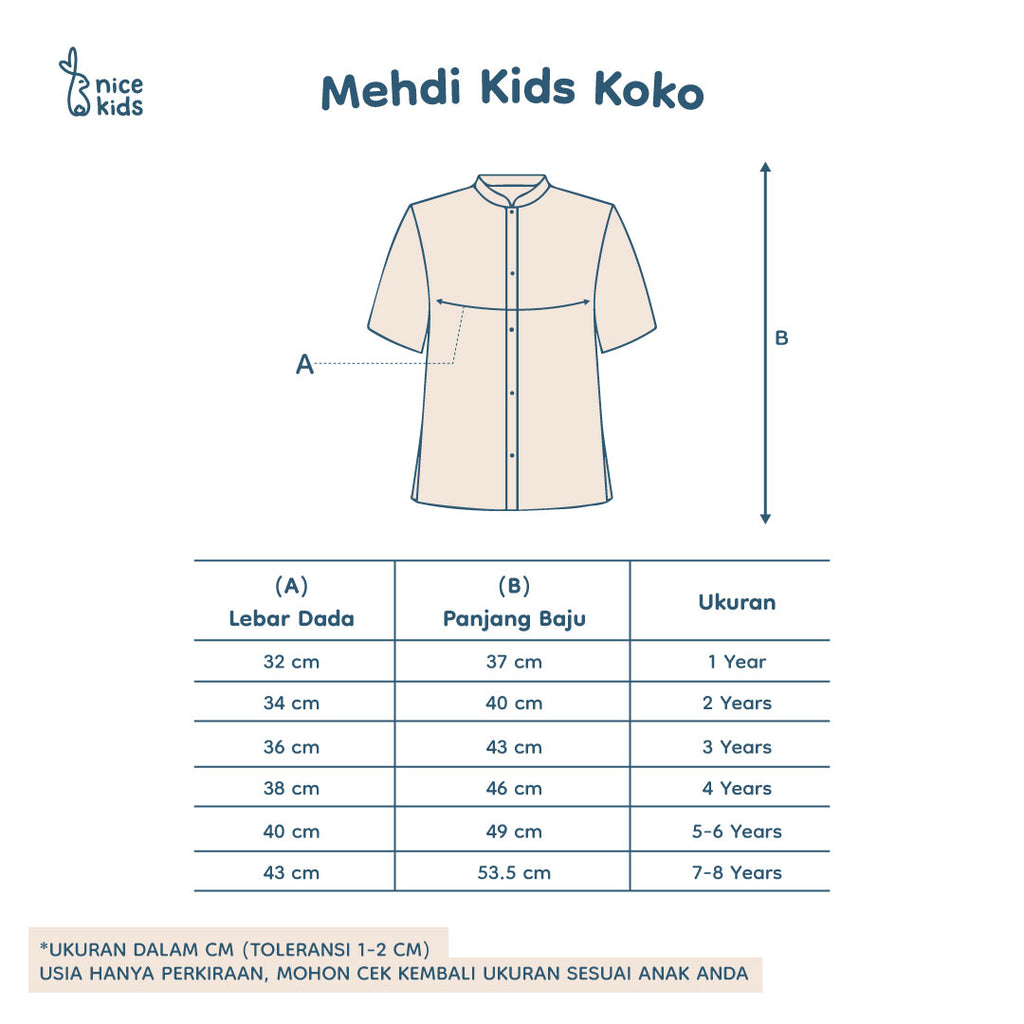 product size chart