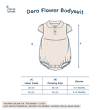 Nice Kids - Dora Flower Bodysuit 0-12 Bulan