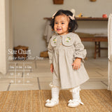 Eloise Baby Collar Dress Bayi Perempuan Newborn 0-12 Bulan