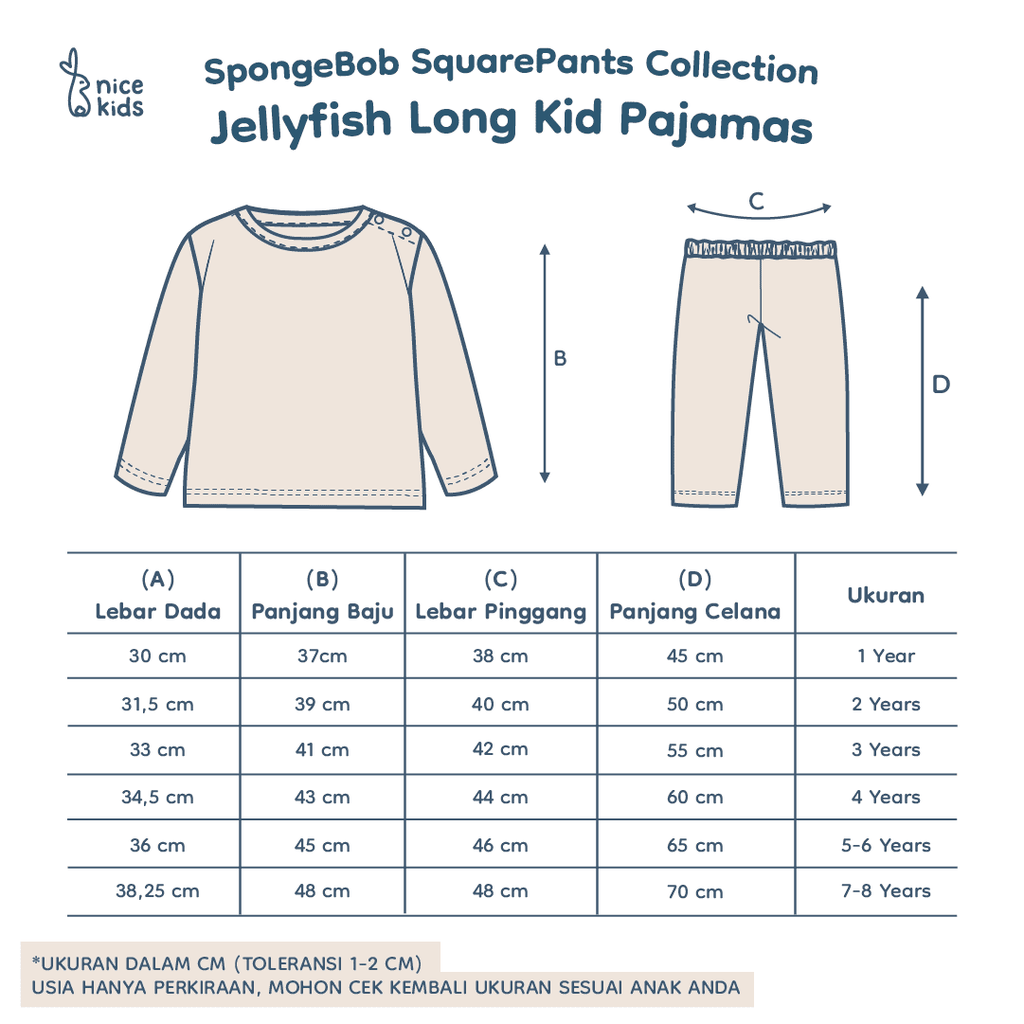 product size chart