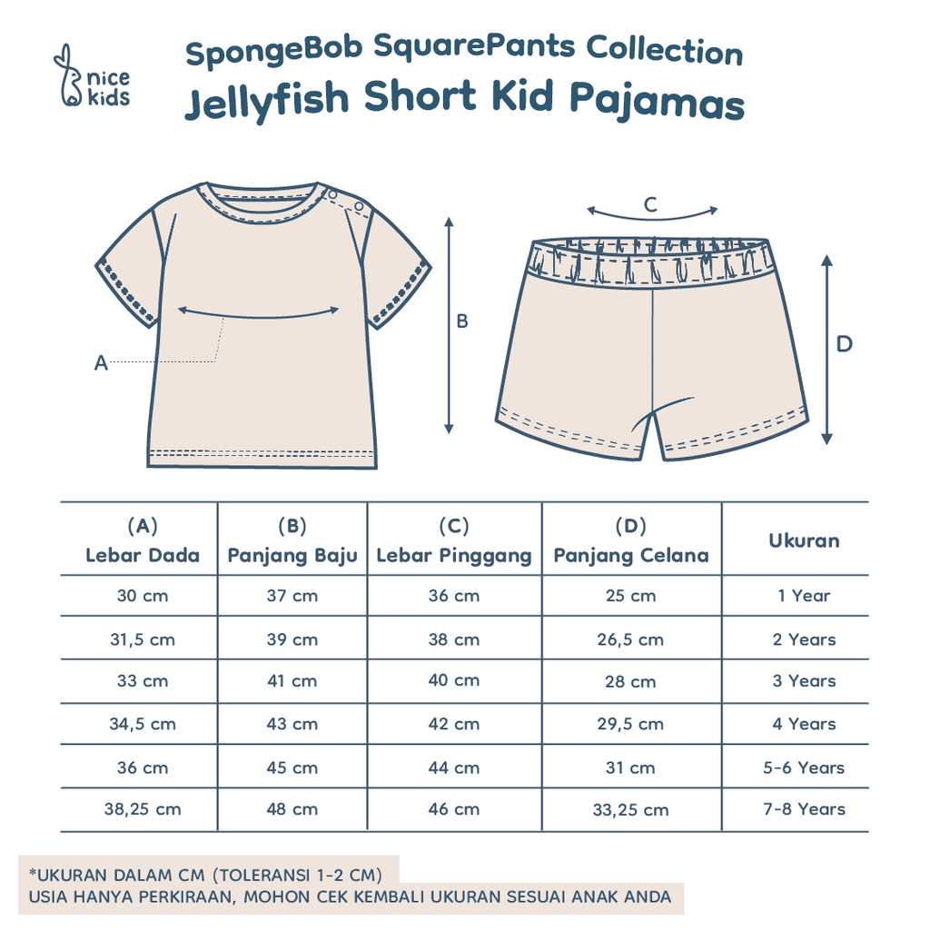 product size chart