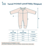 Tencel Printed Lyocell Baby Sleepsuit Jumper Bayi Tidur Newborn Bermotif 0-2 Tahun