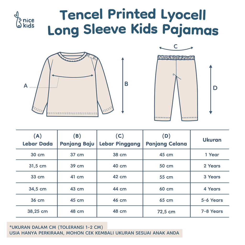 product size chart