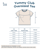Yummy Club Oversized Tee Kaos Anak Oversized Unisex Bergambar 1-8 Tahun