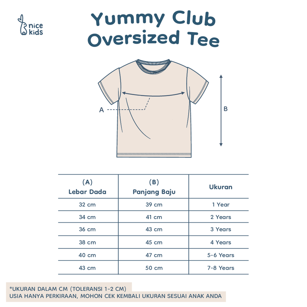 product size chart