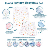 Sleeveless Kids Pajamas Fauna & Fantasi Collection