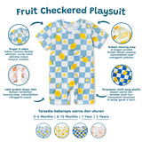 Fruit Checkered Playsuit