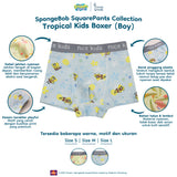 SpongeBob SquarePants Collection - Tropical Kids Set Boxer Boy &amp; Girl Celana Dalam Anak Motif Lucu Isi 3 Pcs dalam 1 Pack (Ukuran S, M, L)