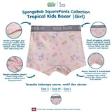 SpongeBob SquarePants Collection - Tropical Kids Set Boxer Boy &amp; Girl Celana Dalam Anak Motif Lucu Isi 3 Pcs dalam 1 Pack (Ukuran S, M, L)
