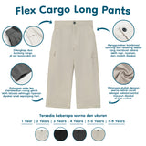 Flex Cargo Long Pants Celana Cargo Panjang Unisex 1-8 Tahun