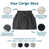 Flex Cargo Skirt Rok Cargo Pendek Anak 1-8 Tahun