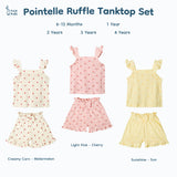Pointelle Ruflle Tanktop Set