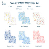 Sleeveless Kids Pajamas Fauna & Fantasi Collection