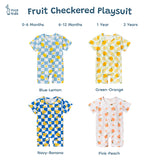 Fruit Checkered Playsuit