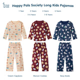Happy Pals Society Long Kids Pajamas Piyama Anak Lengan Panjang Bermotif 1-8 Tahun