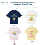 SpongeBob SquarePants Collection - Oversized Grapic Tee Kaos Anak Unisex Gambar Kartun 1-8 Tahun