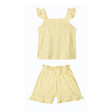 Pointelle Ruffle Tanktop Set | Aegi