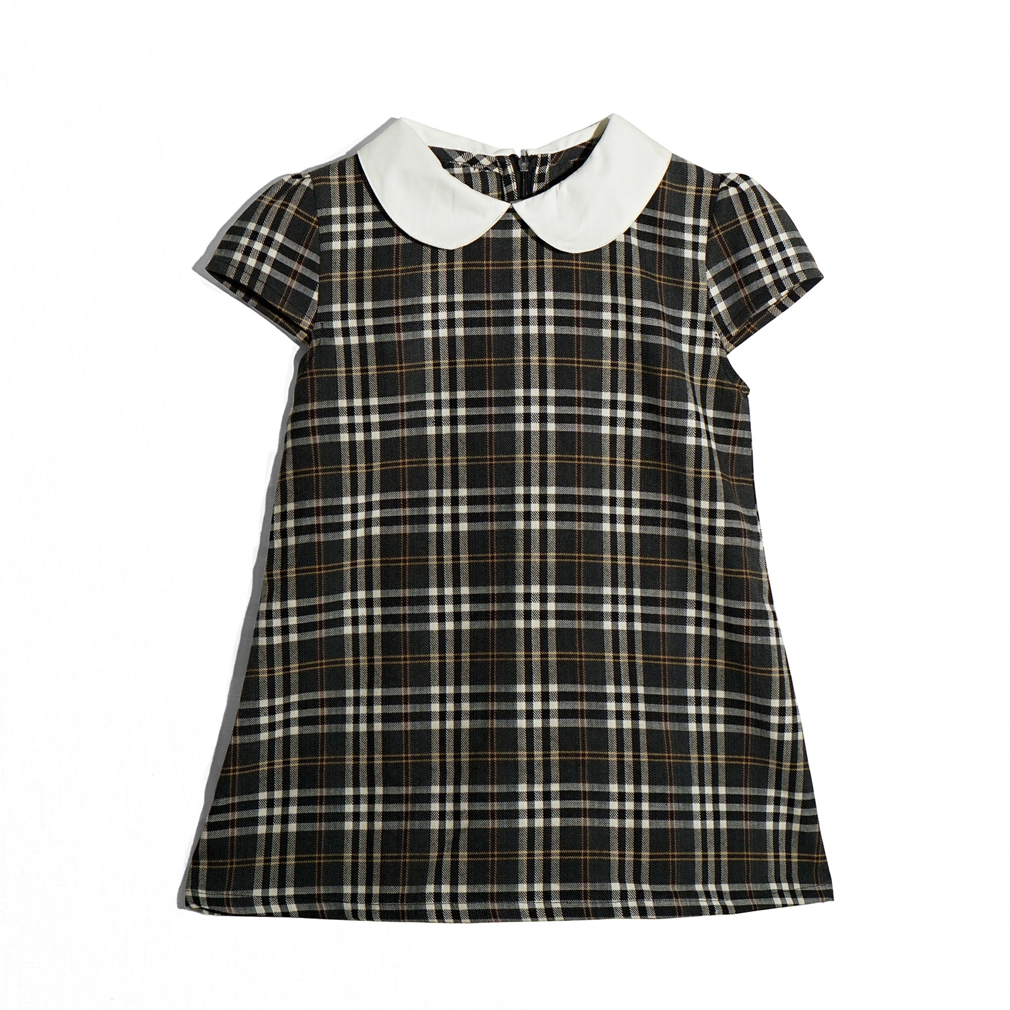 Flannel Peterpan Collar Dress
