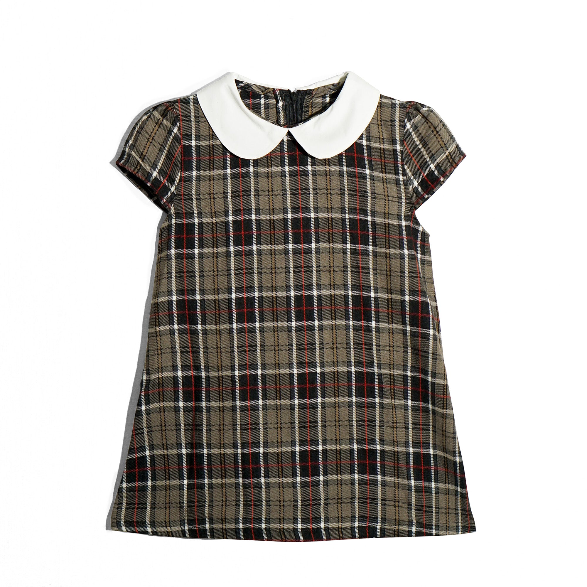 Flannel Peterpan Collar Dress