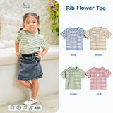 Flower Rib Tee Shirt
