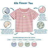 Flower Rib Tee Shirt