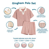 Gingham Polo Set