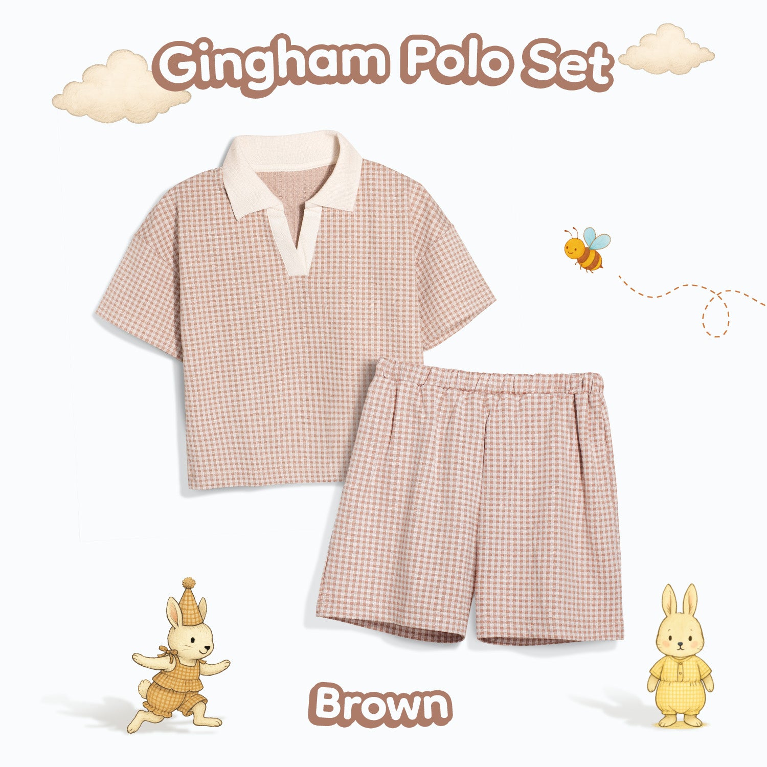 Gingham Polo Set