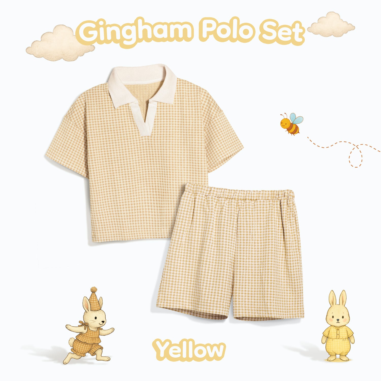 Gingham Polo Set