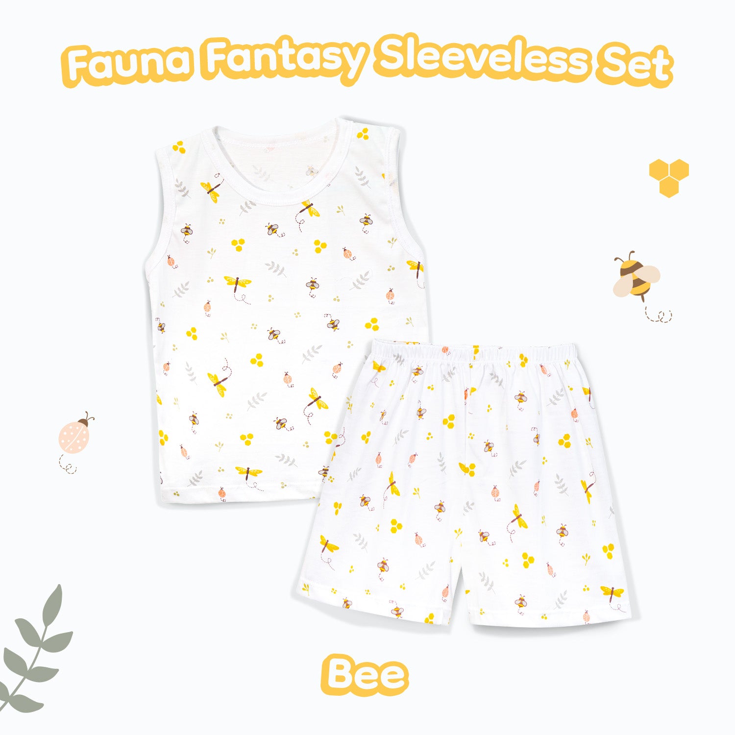 Sleeveless Kids Pajamas Fauna & Fantasi Collection