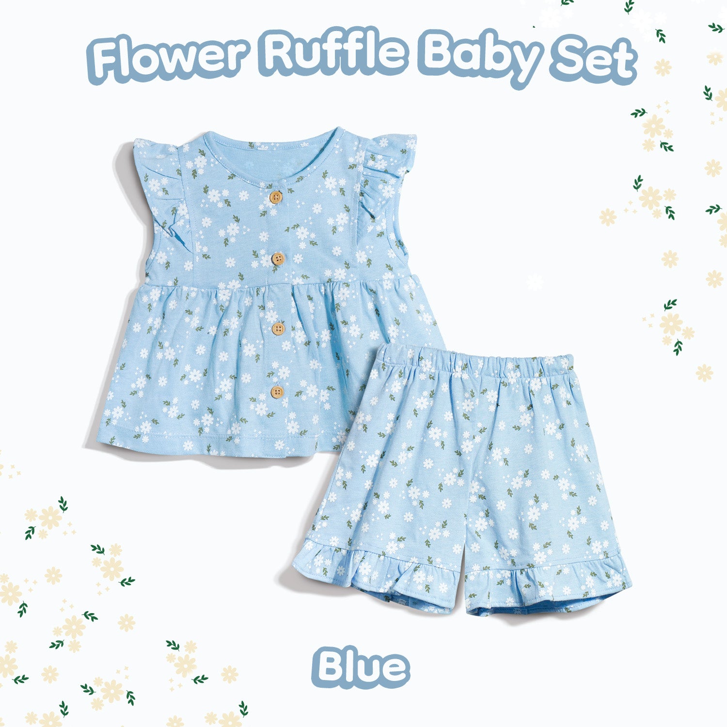 Flower Ruffle Baby Set