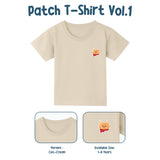 Patch T-Shirt Kaos Anak Unisex Bordir Karakter Lengan Pendek 1-8 Tahun