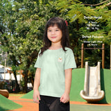 Patch T-Shirt Kaos Anak Unisex Bordir Karakter Lengan Pendek 1-8 Tahun