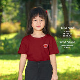 Patch T-Shirt Kaos Anak Unisex Bordir Karakter Lengan Pendek 1-8 Tahun