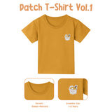 Patch T-Shirt Kaos Anak Unisex Bordir Karakter Lengan Pendek 1-8 Tahun