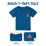 Patch T-Shirt Kaos Anak Unisex Bordir Karakter Lengan Pendek 1-8 Tahun