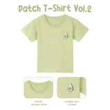 Patch T-Shirt Kaos Anak Unisex Bordir Karakter Lengan Pendek 1-8 Tahun