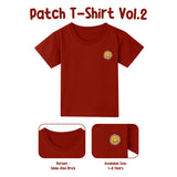 Patch T-Shirt Kaos Anak Unisex Bordir Karakter Lengan Pendek 1-8 Tahun