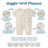 Wiggle Land Playsuit Jumper Bayi Tidur Newborn Bermotif 0-2 Tahun