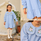 Eloise Kids Collar Dress Anak Perempuan 1-8 Tahun