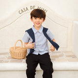 Finn Stripe Kids Shirt with Draped Sweater Kemeja Anak Laki-Laki 1-8 Tahun