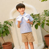 Finn Stripe Kids Shirt with Draped Sweater Kemeja Anak Laki-Laki 1-8 Tahun