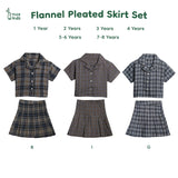 Flannel Pleated Skirt Set