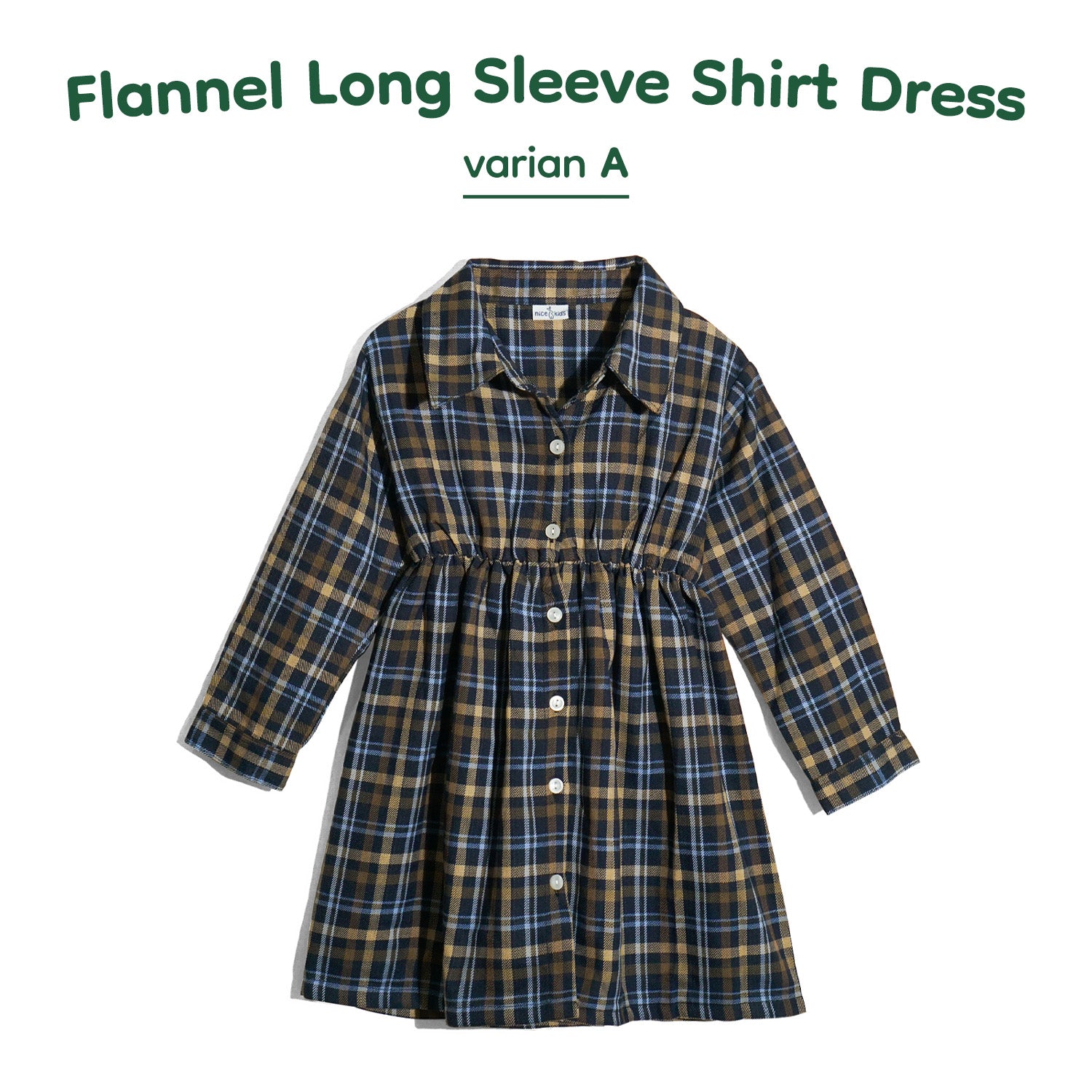 Flannel Long Sleeve Dress