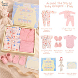 Around The World Baby Hampers Premium 0-12 Bulan Kado Lahiran Bayi Set Pakaian Bayi Newborn (BONUS GREETING CARD)