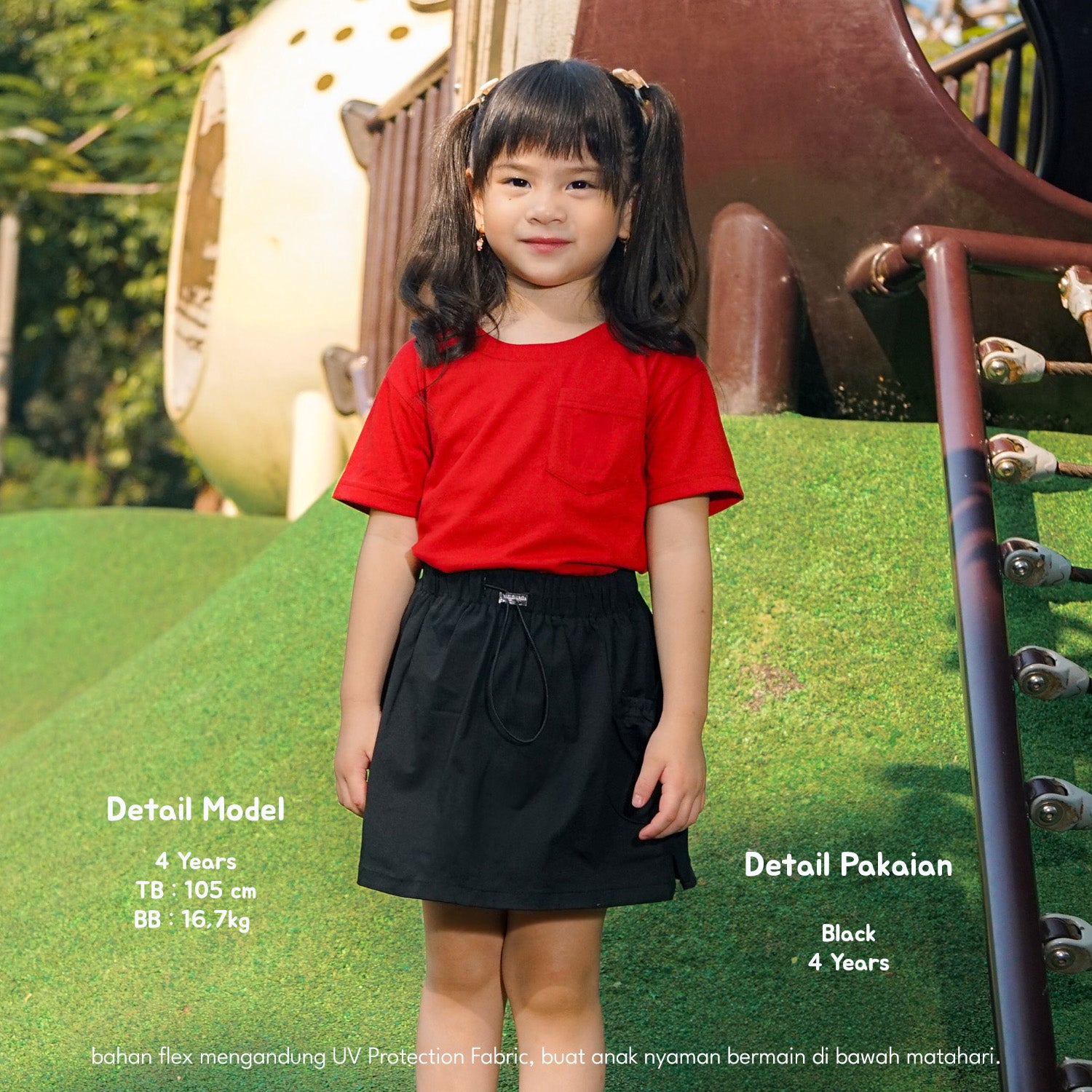 Flex Cargo Skirt Rok Cargo Pendek Anak 1-8 Tahun