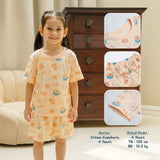 Happy Pals Society Short Kids Pajamas Piyama Anak Lengan Pendek Bermotif 1-8 Tahun