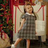 Flannel Peterpan Collar Dress